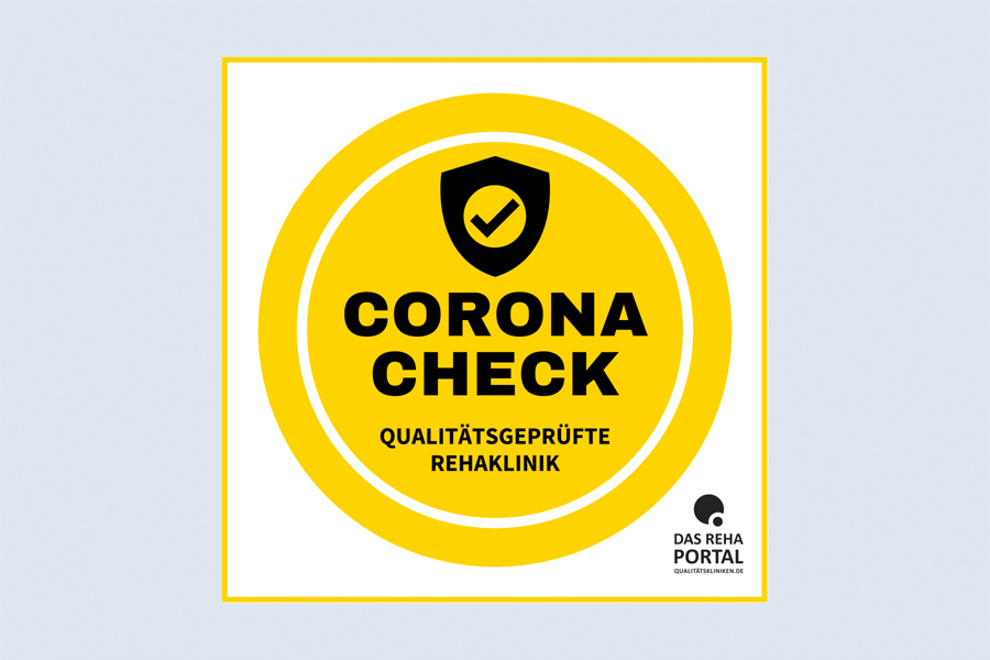 Ein Bild des Corona-Check-Siegels.