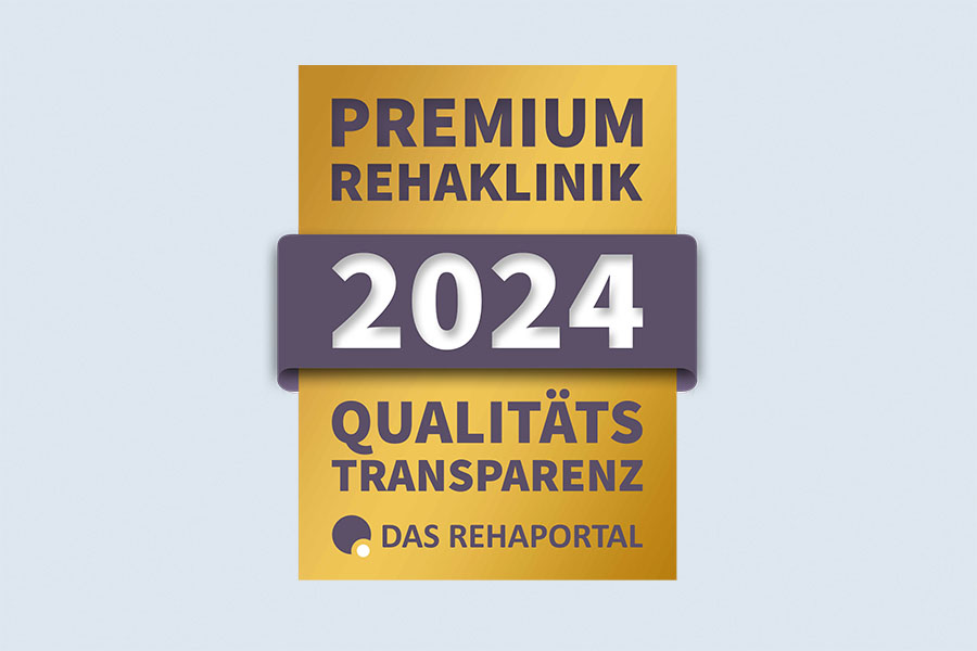 Ein Bild des des Premium-Rehaklinik-Siegels.